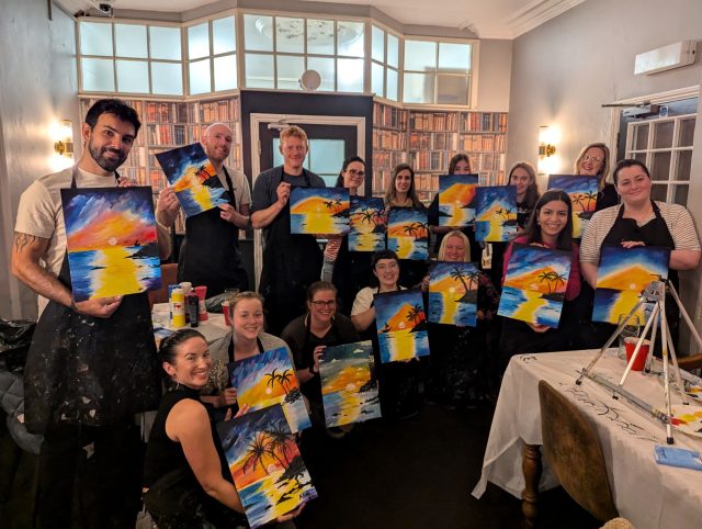 Painting party in Cambridge: Castle Inn